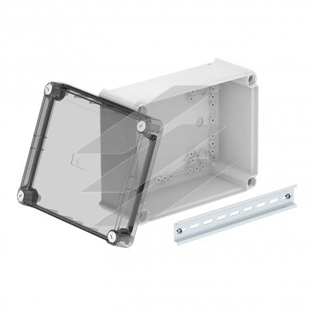 Коробка розподільча Т-серії без кабельних вводів з прозорою кришкою, 240х190х95, ІР66, ультрафіолетостійкий, ударостійкий пластик, OBO Bettermann