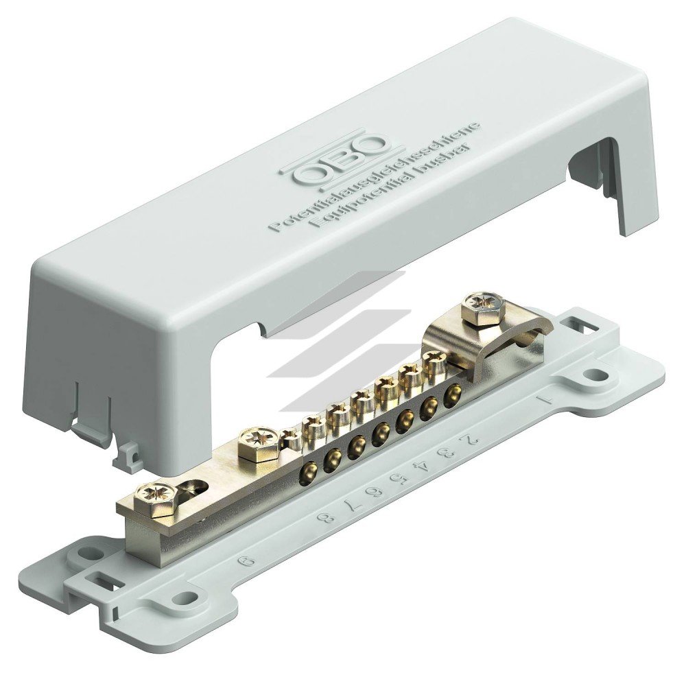 Шина зрівнювання потенціалів 1809 латунь нікельована, OBO Bettermann