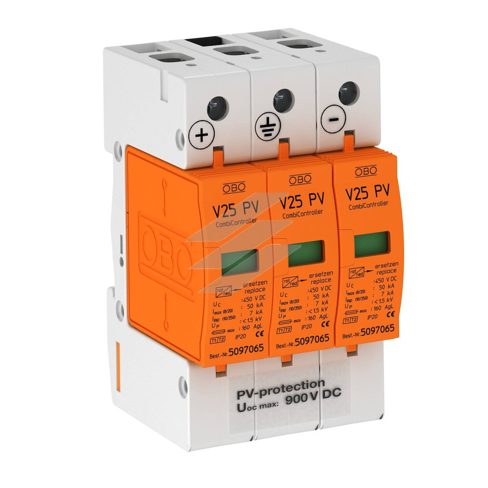 Обмежувач перенапруг Тип I+II V25-B+C 3-PH900 (Тип: V25-B+C 3-PH900), OBO Bettermann Обмежувач перенапруг Тип I+II V25-B+C 3-PH900 (Тип: V25-B+C 3-PH900), OBO Bettermann