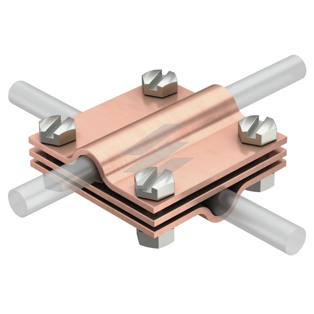 Хрестовий з'єднувач, тип: 254 DIN 8-10 CU мідь, OBO Bettermann