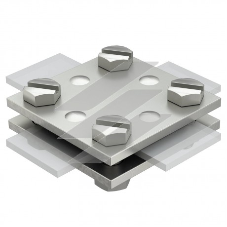 Хрестовий з'єднувач, тип: 256 A-DIN 30 VA нержавіюча сталь, OBO Bettermann