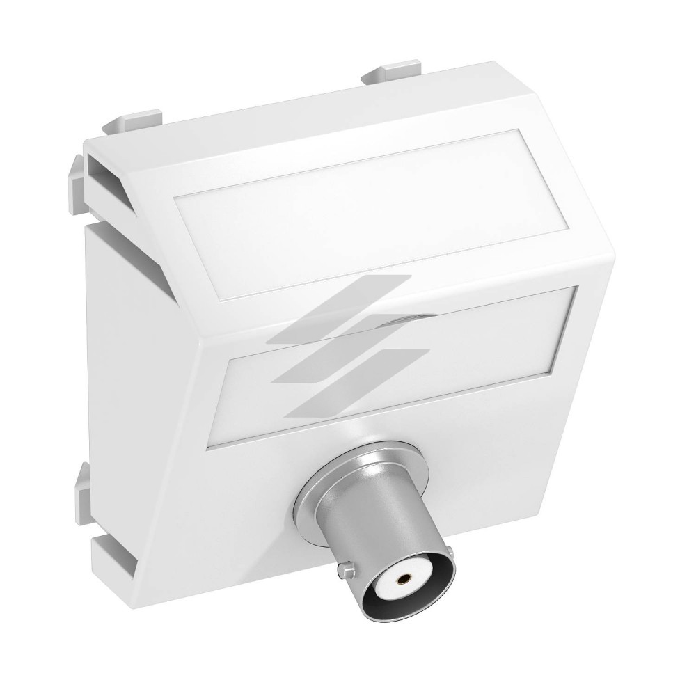 Розетка BNC modul 45, кутова/ біла, OBO Bettermann