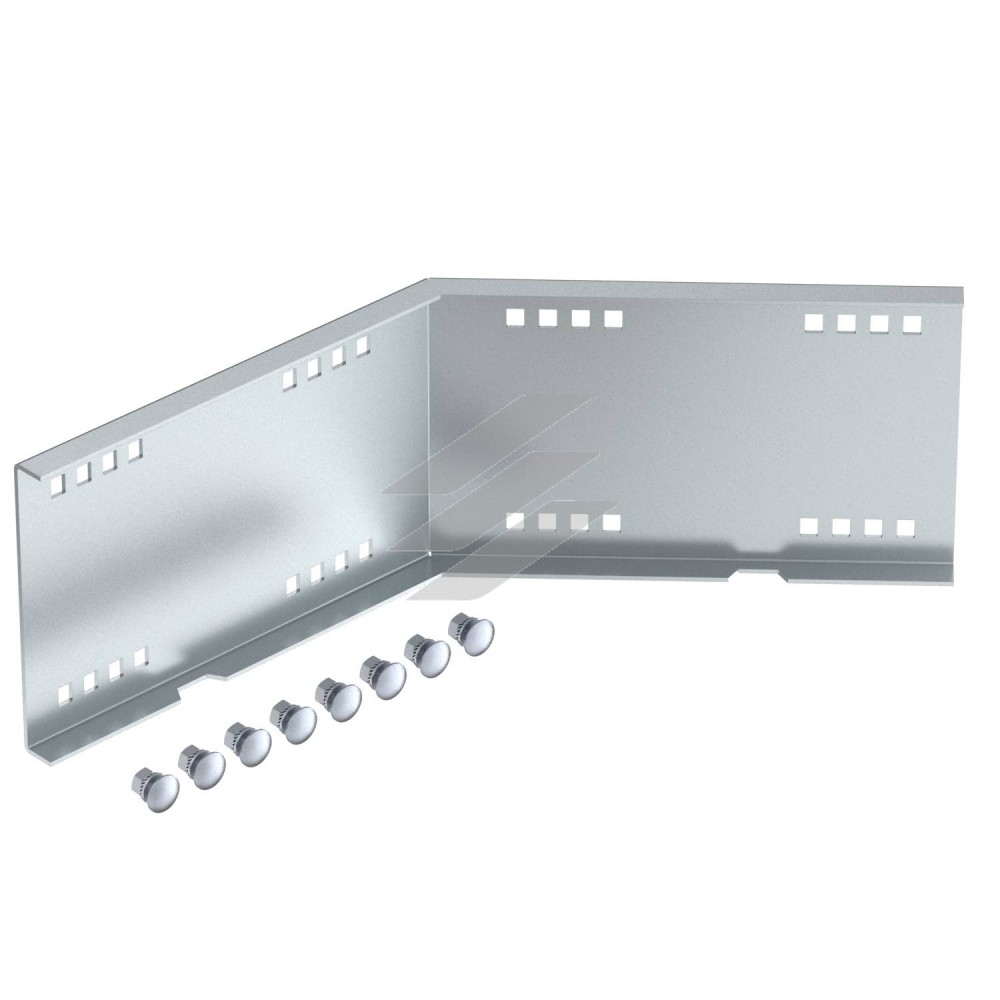 Кутовий з'єднувач кабельросту 45°, зовнішній, Н160мм FS (18-22 мкм), OBO Bettermann