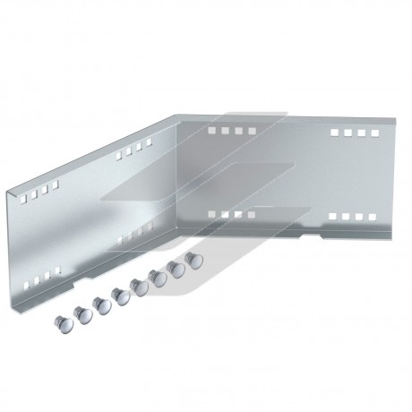 Кутовий з'єднувач кабельросту 45°, зовнішній, Н160мм FS (18-22 мкм), OBO Bettermann