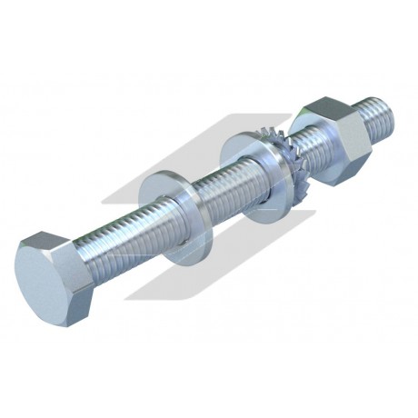 Шестигранний болт з шайбою, зазубреною шайбою та гайкою, М10х80мм (Тип: SKS 10X80 F), OBO Bettermann