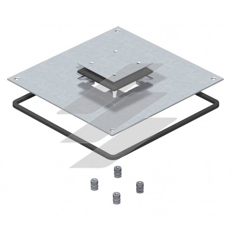 Рамка-адаптер DUF для Telitank, установка в монтажну коробку UZD250-3/з оцинкованої сталі, OBO Bettermann