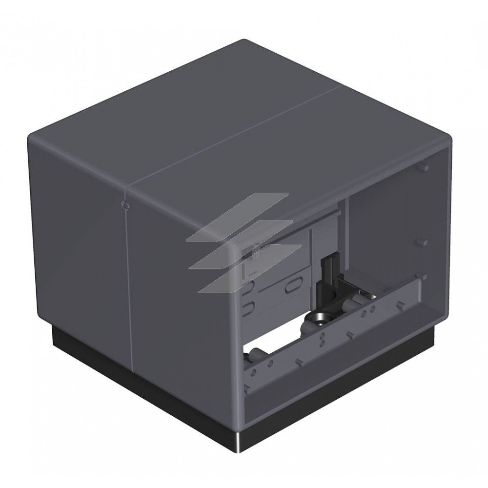 Підлогова розеткова башта T4B, 4 пости 45x45, сіра/ПА, OBO Bettermann