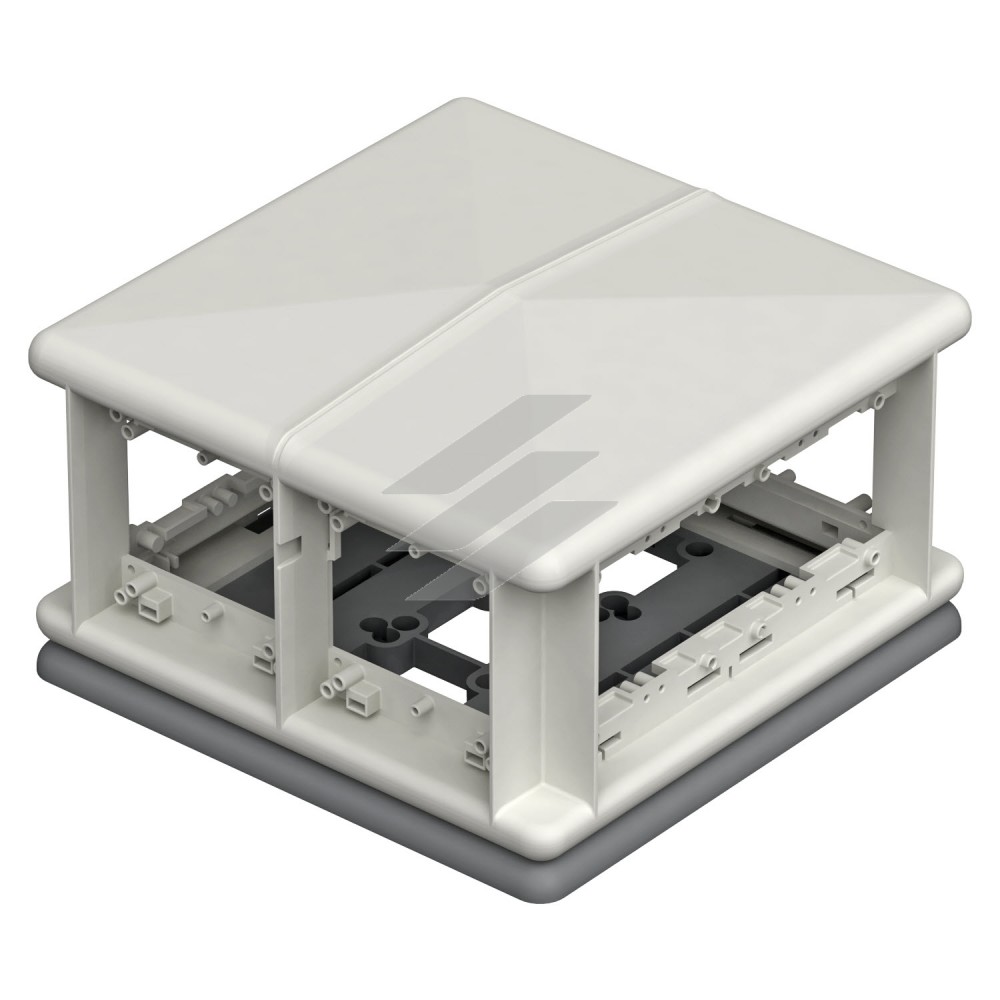 Підлогова розеткова башта T8NL, 10 постів 45x45, чорна/ПА, OBO Bettermann