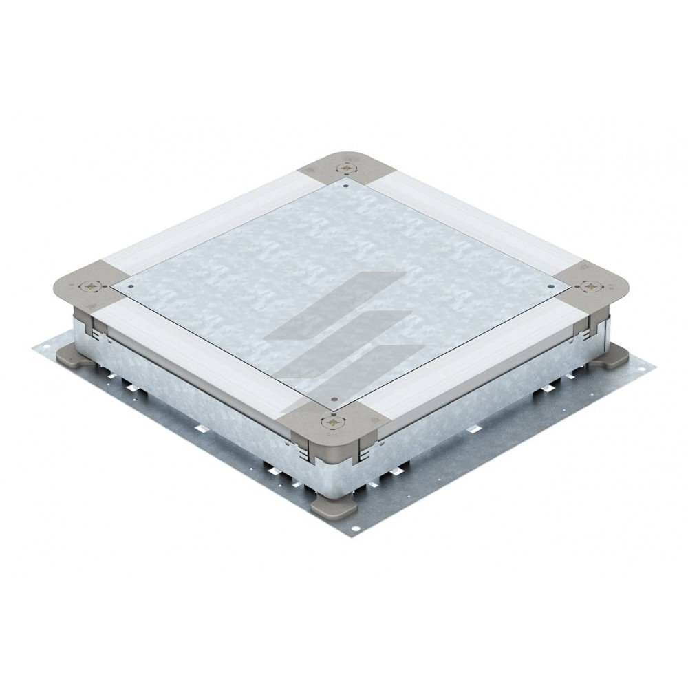 Монтажна коробка UZD250-3 для наливних підлог / 367x410мм (h=70…125мм)/ з оцинкованої сталі, OBO Bettermann