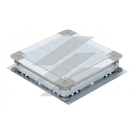 Монтажна коробка UZD250-3 для наливних підлог / 367x410мм (h=70…125мм)/ з оцинкованої сталі, OBO Bettermann