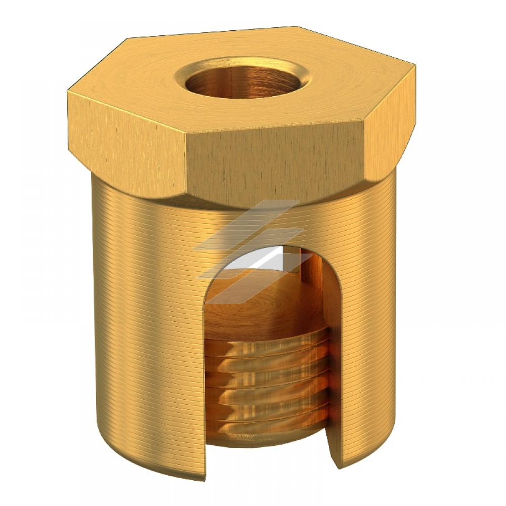 Болт заземлення з кріпленням, M8, CuZn (латунь), OBO Bettermann