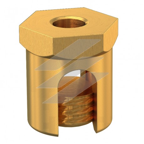 Болт заземлення з кріпленням, M8, CuZn (латунь), OBO Bettermann