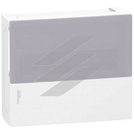 Щит накладний Mini Pragma на 1 ряд 12 модулів, димчаті двері, Schneider Electric
