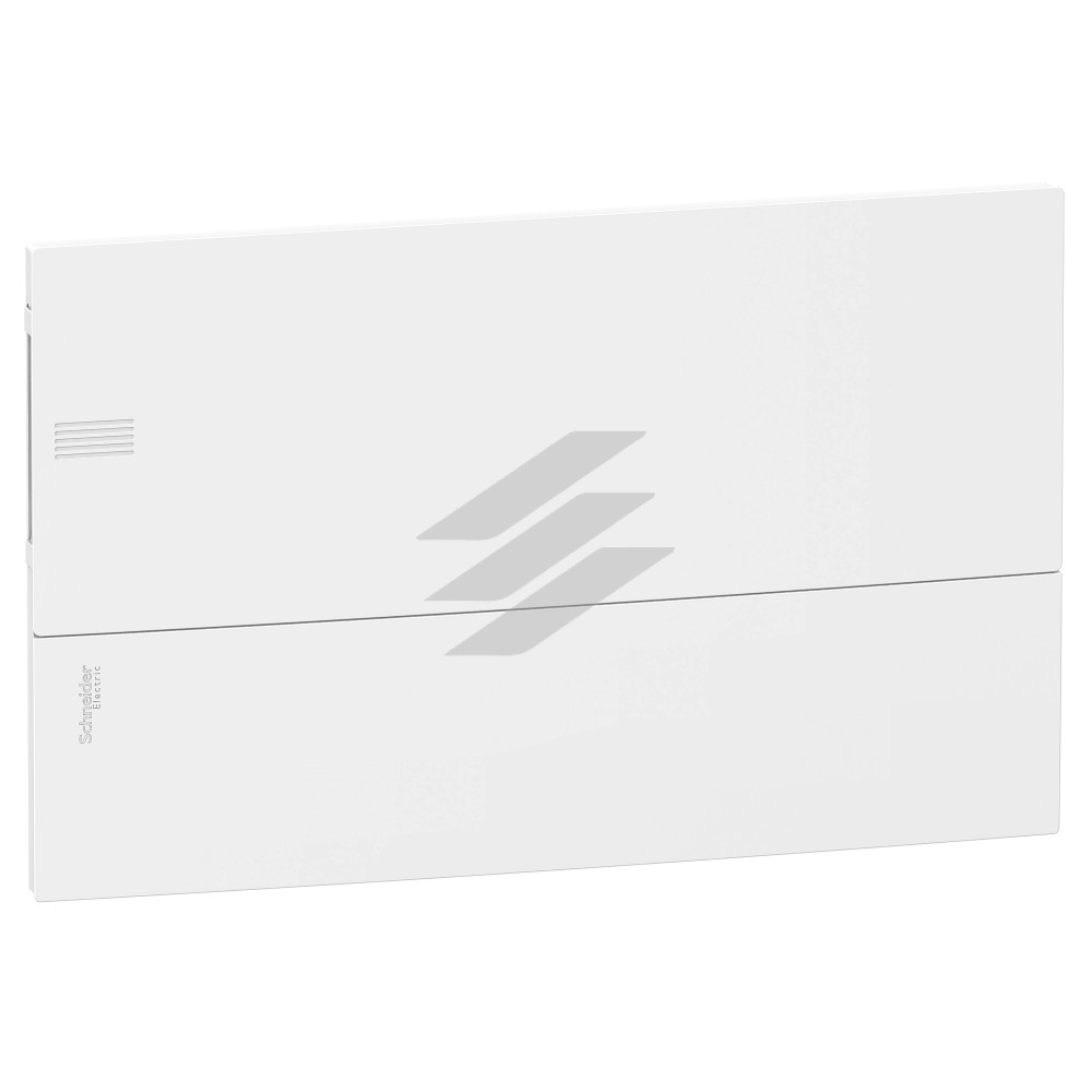 Щит прихованого монтажу Mini Pragma на 1 ряд 18 модулів, білі двері, Schneider Electric