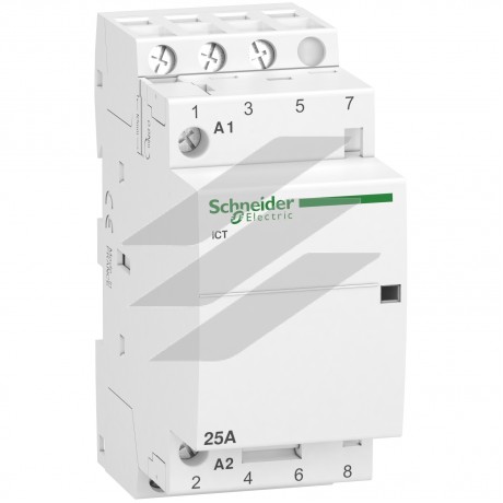 Контактор модульний iCT 25A 3NO, 220/240В, ~50Гц, Schneider Electric