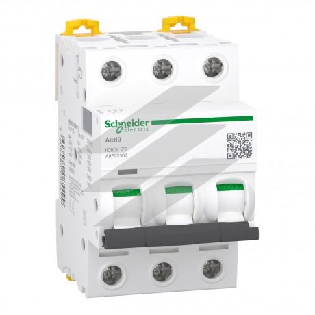 Автоматичний вимикач Acti9 iC60L 3Р 2A, крива відключення Z, Schneider Electric