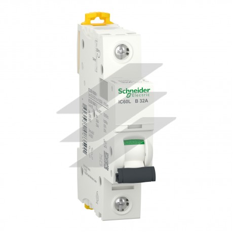Автоматичний вимикач Acti9 iC60L 1Р 32A крива відключення B, Schneider Electric