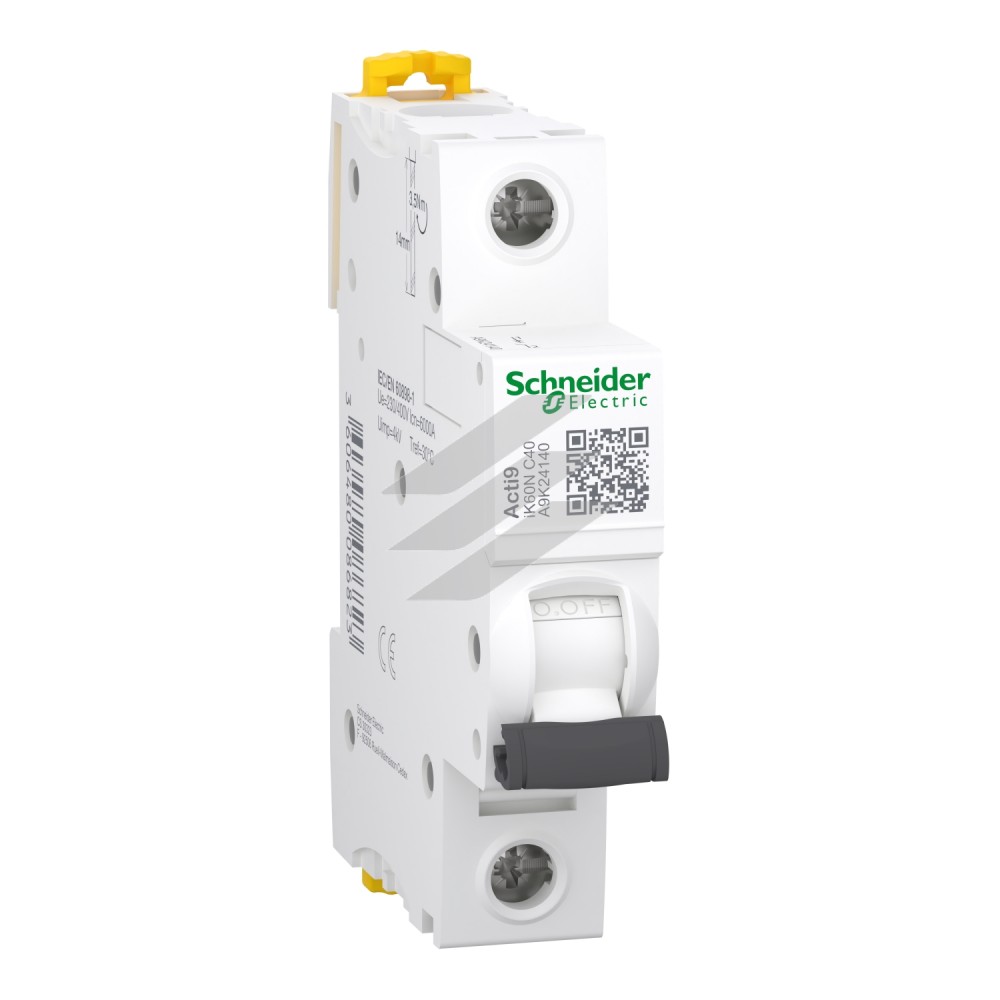Автоматичний вимикач Acti9 iK60N 1Р 40A крива відключення C, Schneider Electric