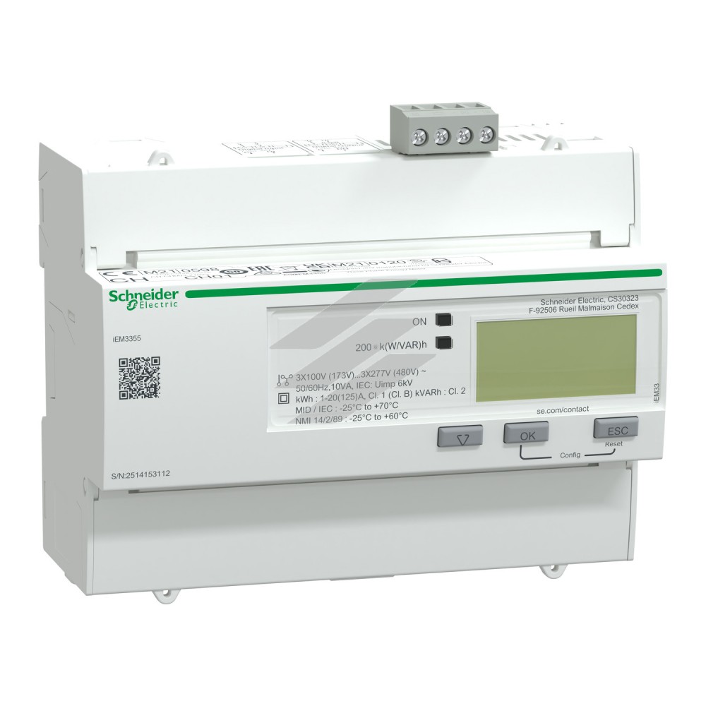Лічильник 3Р 125A MODBUS, MID, Schneider Electric