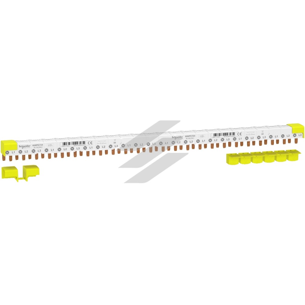 Шинка 3L+N крок 9 мм (NL1 NL2 NL3), 24V м, 80A, Schneider Electric