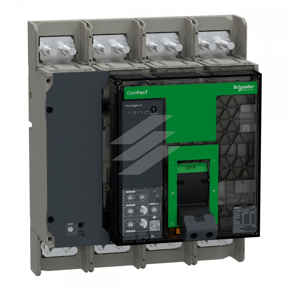 Автоматичний вимикач COMPACT NS800H 4Р фіксований, MicroLogic 6.0, Schneider Electric