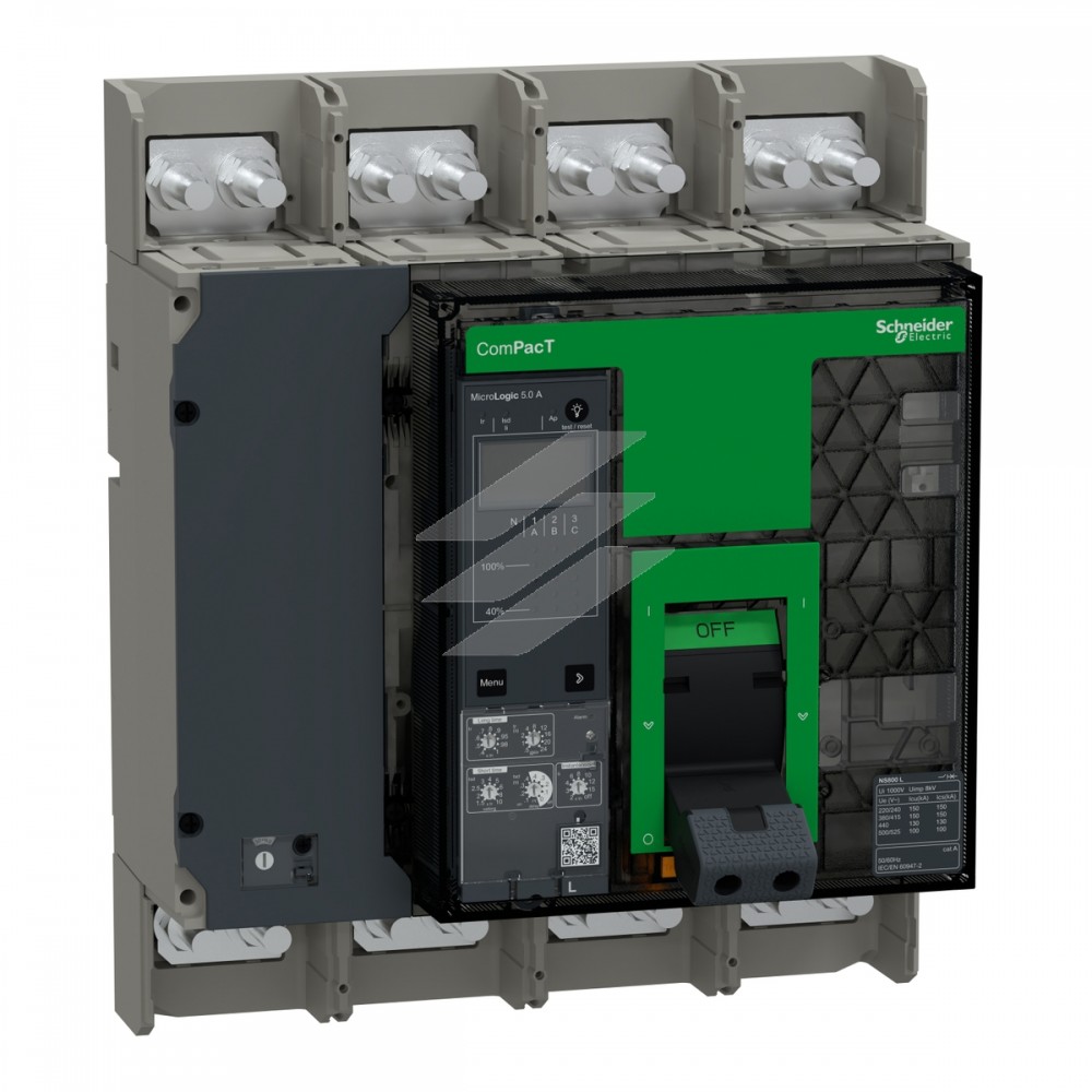 Автоматичний вимикач COMPACT NS800L 4Р фіксований, MicroLogic 5.0А, Schneider Electric