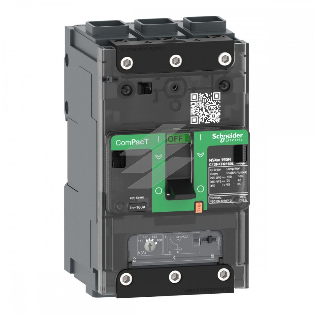 Автоматичний вимикач NSXm100E 16kA 3Р 80A, TMD, EVL, AC, Schneider Electric