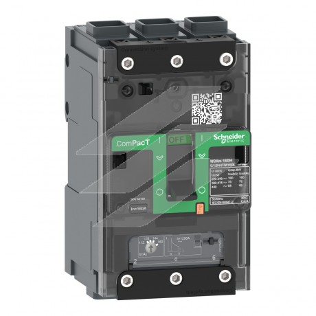 Автоматичний вимикач NSXm100E 16kA 3Р 80A, TMD, EVL, AC, Schneider Electric