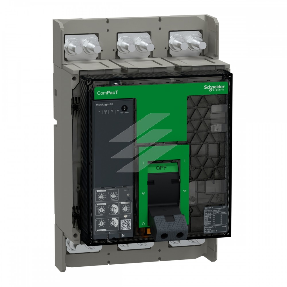 Автоматичний вимикач COMPACT NS1600N 3Р фіксований, MicroLogic 6.0, Schneider Electric