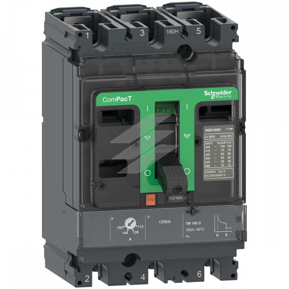 Автоматичний вимикач NSX100H, 63A, TMD 3Р 70kA, AC, Schneider Electric