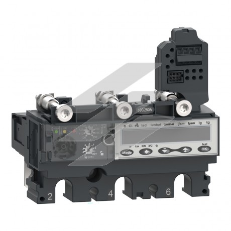 Розчіплювач до автоматичного вимикача NSX250.250A, MicroLogic 6.2E, 3P3D, AC, Schneider Electric
