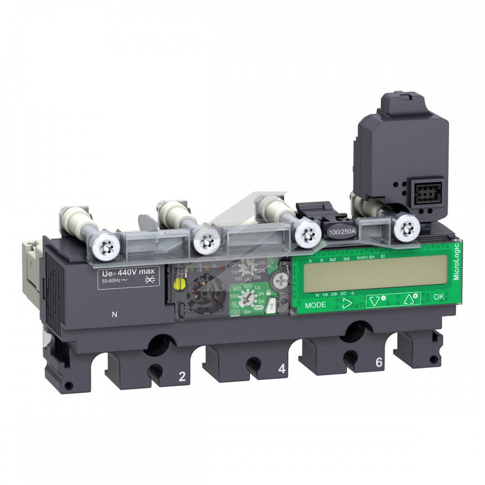 Розчіплювач до автоматичного вимикача NSX250.250A, MicroLogic 7.2, 4Р4D, AC, Schneider Electric