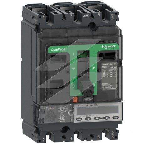 Автоматичний вимикач NSX100HB2 100A, MicroLogic 5.2E 3Р 100kA, AC, Schneider Electric