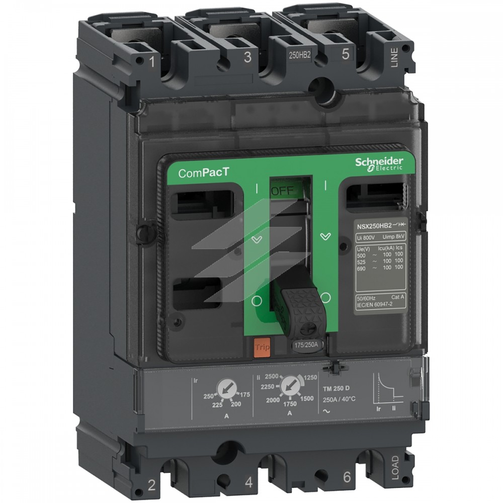 Автоматичний вимикач NSX250R 125А, TMD 3Р 200kA, AC, Schneider Electric