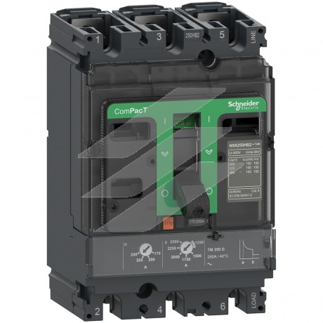 Автоматичний вимикач NSX250R 125А, TMD 3Р 200kA, AC, Schneider Electric