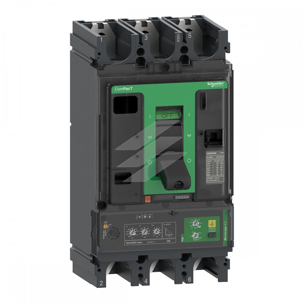 Автоматичний вимикач NSX400F, 400А, 4.3, 3P3D 36kA, AC, Schneider Electric