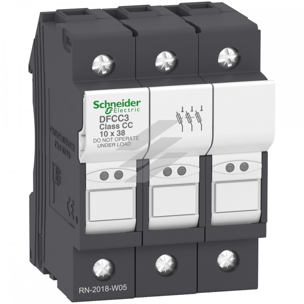 Утримувач запобіжника 3Р 30А, запобіжник Class CC, Schneider Electric