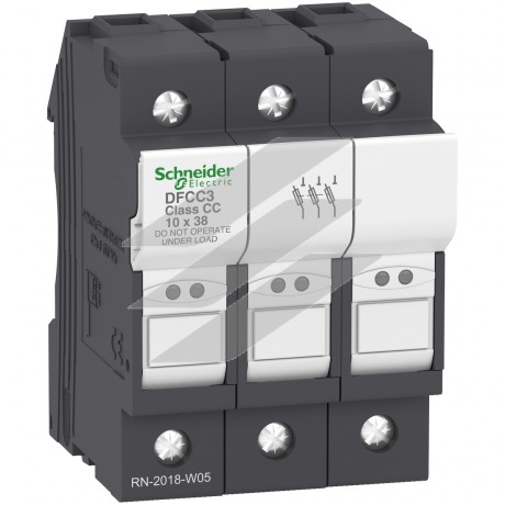 Утримувач запобіжника 3Р 30А, запобіжник Class CC, Schneider Electric
