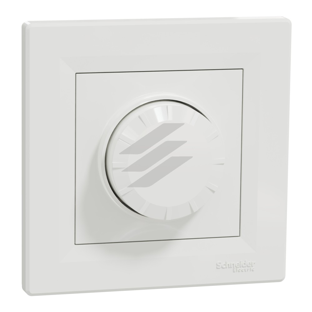 Світлорегулятор поворотний RC 3-370Вт, білий, серія Asfora, Schneider Electric