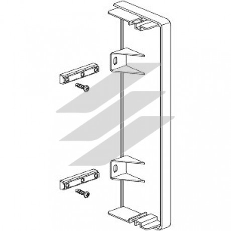 Заглушка кабель-канала 185х55мм, OptiLine 45, під алюміній, Schneider Electric