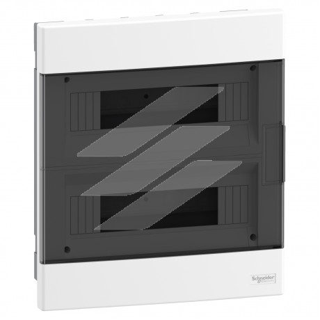 Щит EASY9 EU, прихованого монтажу 2Р 12 модулів, димчаті двері, Schneider Electric