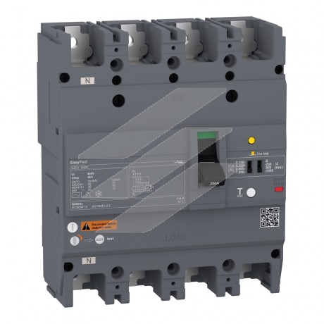 Автоматичний вимикач EASYPACT EZCV250H, 4P3D, 36кА 63А, Schneider Electric