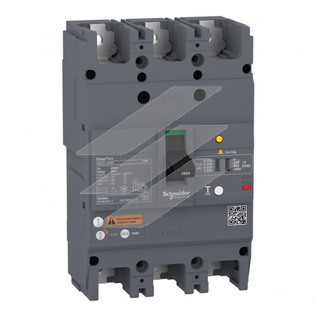 Автоматичний вимикач EASYPACT EZCV250N, 3P3D, 25кА, 250А, Schneider Electric