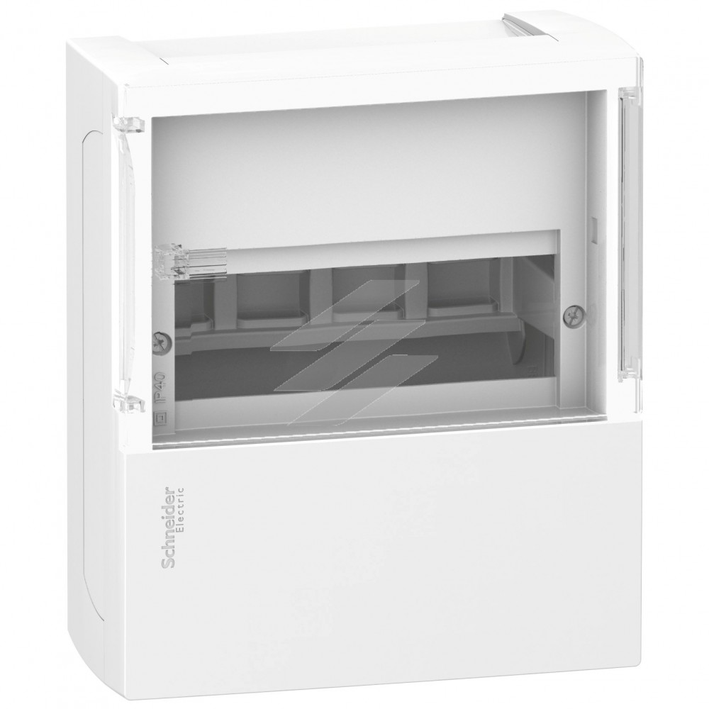 Щит накладний Mini Pragma на 1 ряд 6 модулів, прозорі двері, Schneider Electric