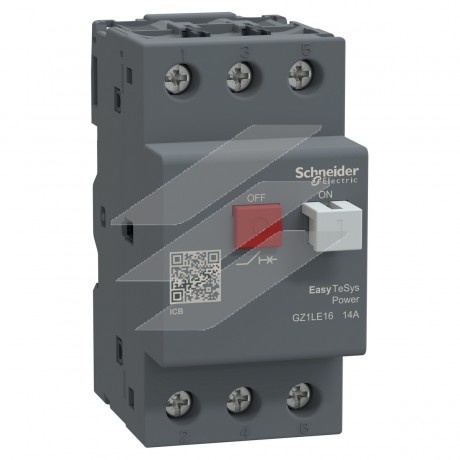 Автоматичний вимикач з магнітним захистом двигуна EasyTeSys GZ1LE 14А, Schneider Electric