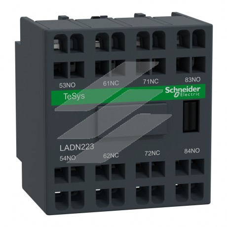 Додатковий контакт блок перемикання 2НВ+2НЗ, самозатискні, Schneider Electric