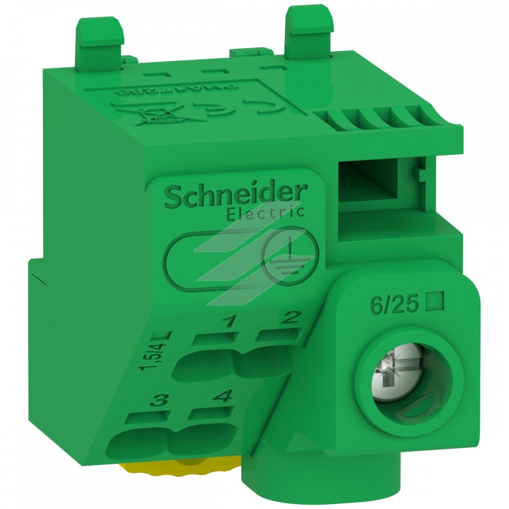 Клемний блок PE, 5 отворів, Schneider Electric