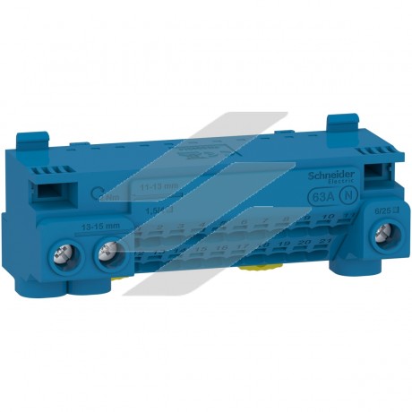 Клемний блок N PRAGMA, 24V отвори 63А, Schneider Electric
