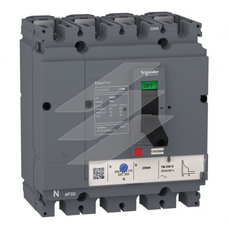 Автоматичний вимикач EASYPACT CVS250N TM200D 4Р 3D, Schneider Electric