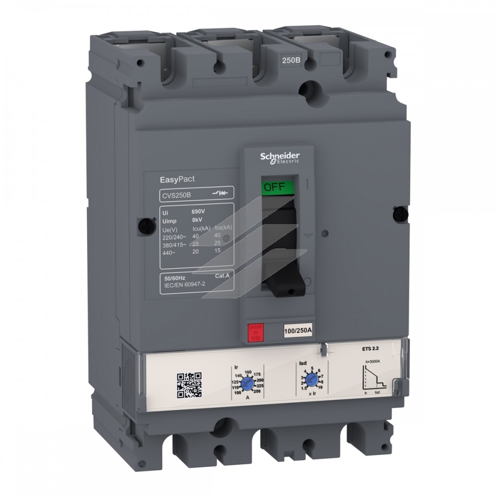 Автоматичний вимикач EASYPACT CVS160B ETS2 160А 25kA 3Р Schneider Electric